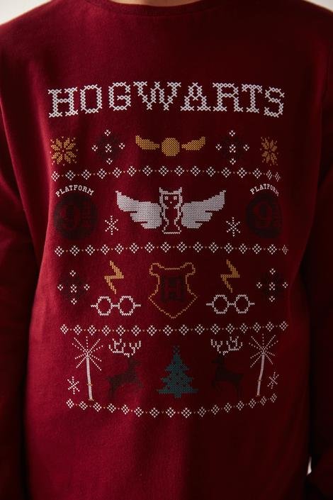 Unisex Lic Hogwarts Fam Long Sleeve Set Pijama