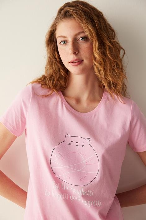 Set Pijama Happy Cat Pink