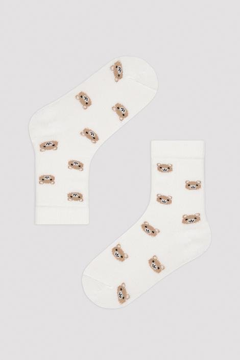 Girls Pink Mini Bear 3in1 Socks