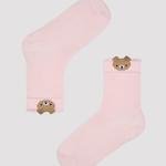 Girls Pink Mini Bear 3in1 Socks