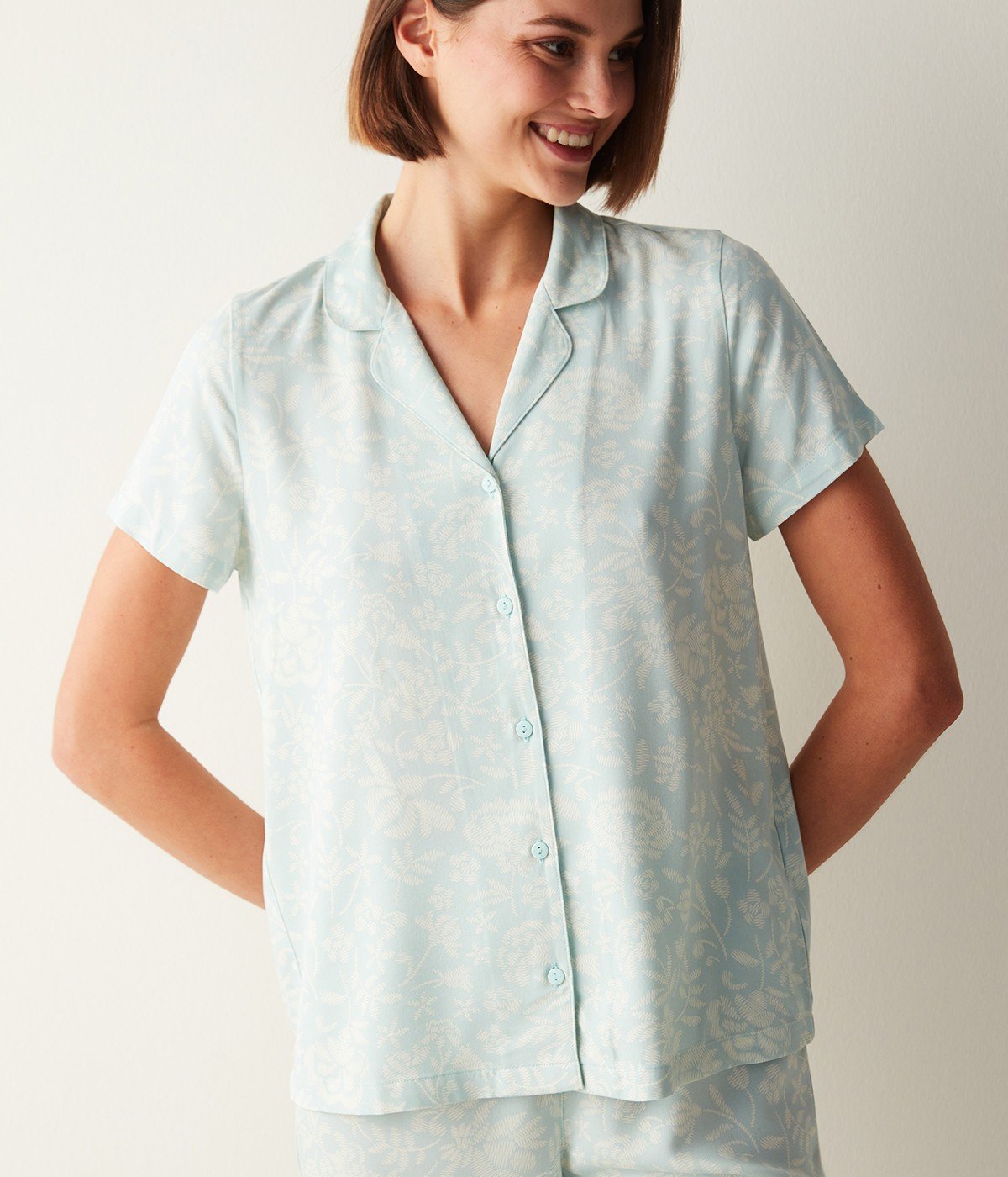 Josie Green Printed SS Shirt Pants Pyjamas Set