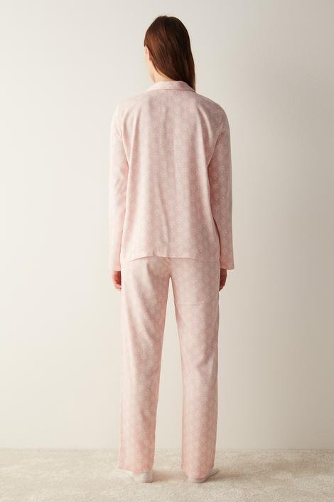 Josie Pink Printed LS Pants Shirt Pyjamas Set