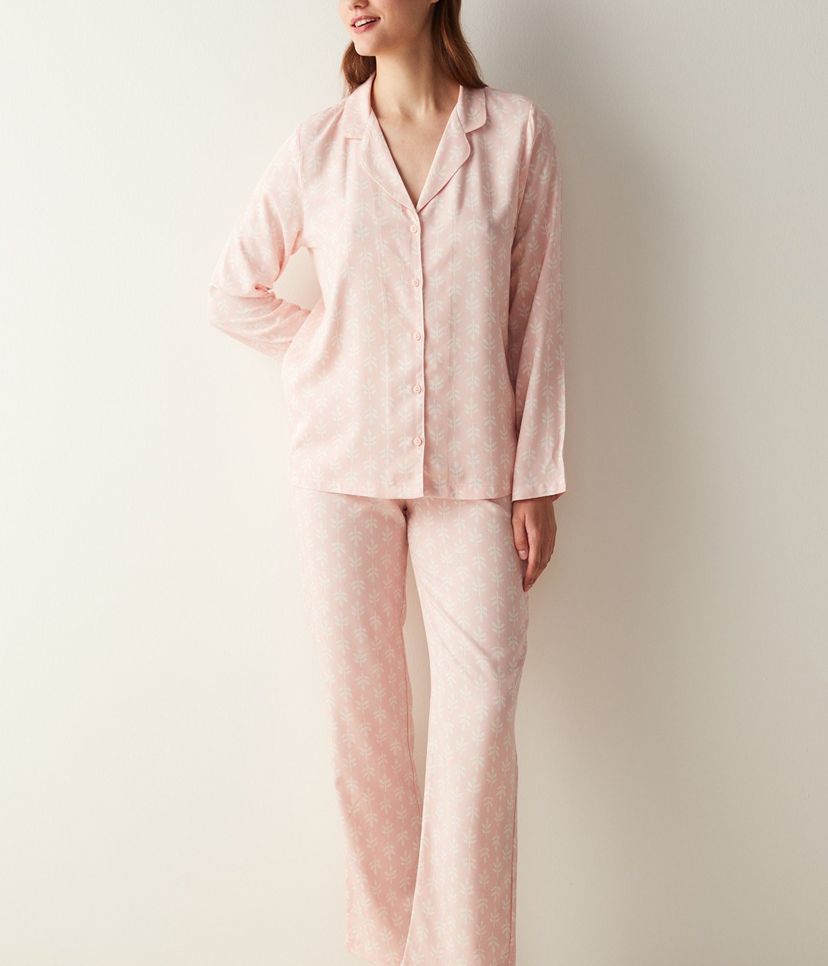 Josie Pink Printed LS Pants Shirt Pyjamas Set