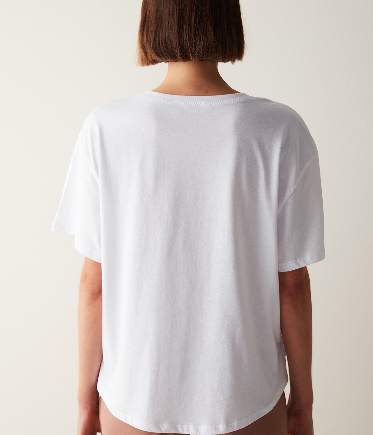 Side Split Active White T-Shirt