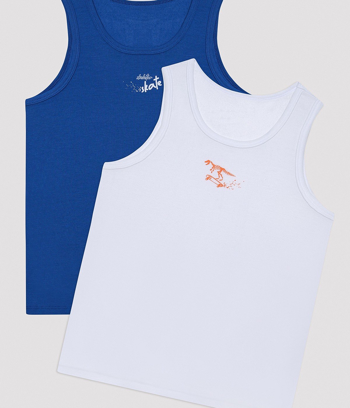 Boys Blue-White Thermal 2in1 Vest