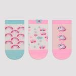 Girls Butterflly 3in1 Liner Socks