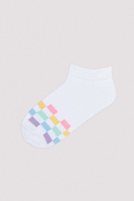 Girls Check 4in1 Liner Socks