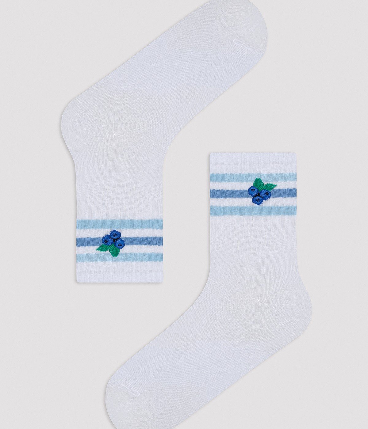 Blueberry Detailed Tennis Socket Socks