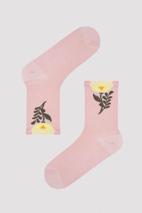 Rose Detailed Socket Socks