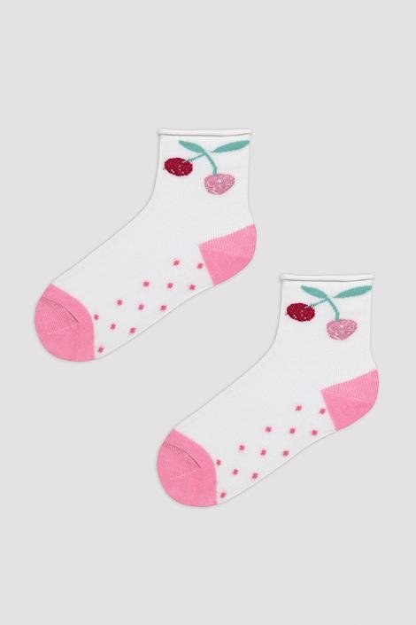 Kız Çocuk Strawberry 3lü Soket Çorap
