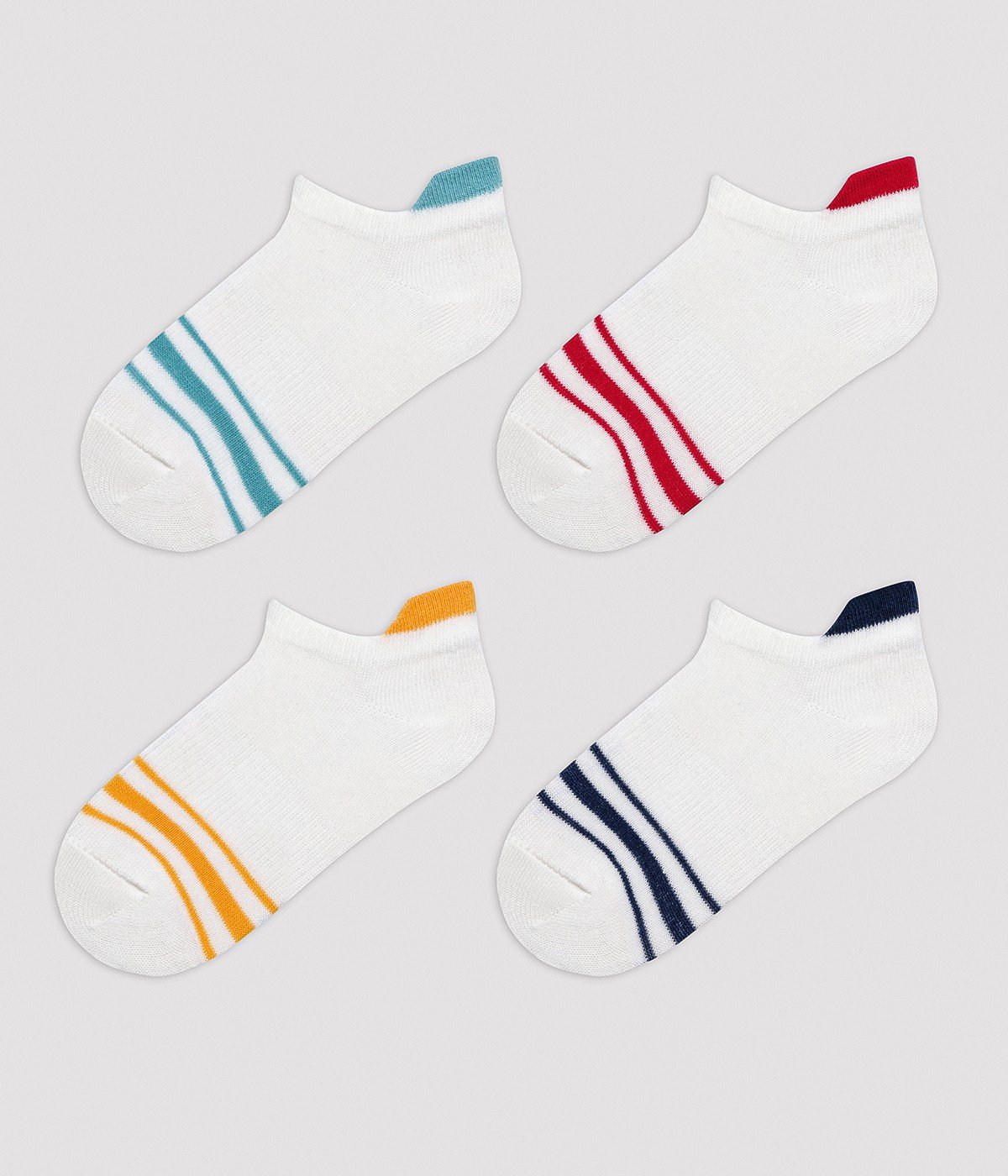 Boys Colorful Striped 4in1 Liner Socks