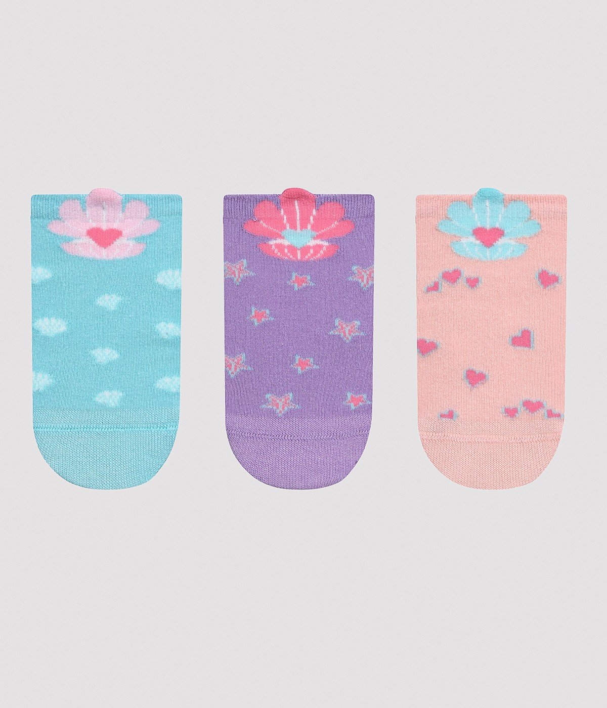 Kız Çocuk Sea Shell 3lü Patik Çorap