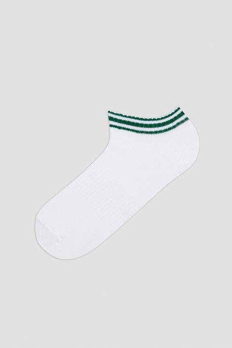 Men Striped White Socket Socks
