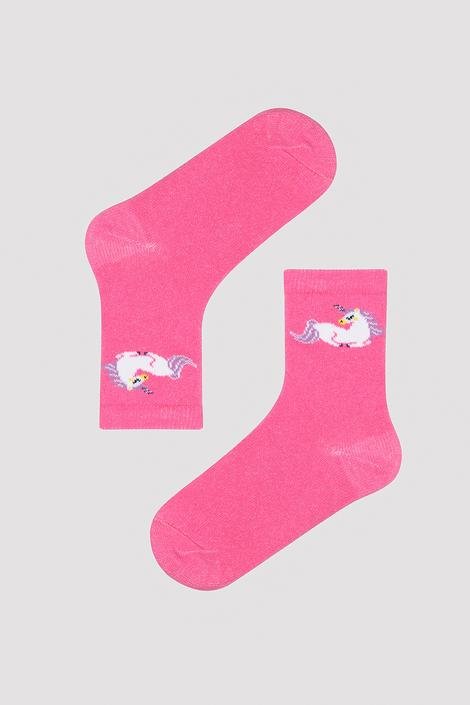 Kız Çocuk Unicorn 3lü Tenis Soket Çorap