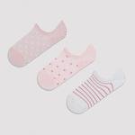 Pinky Heart 3lü Sneaker Socks