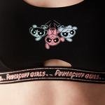 Powerpuff Girls Removable Padded Black Bralet Top