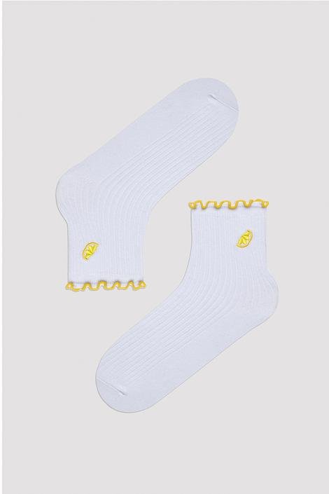 Lemon Frill Socket Socks