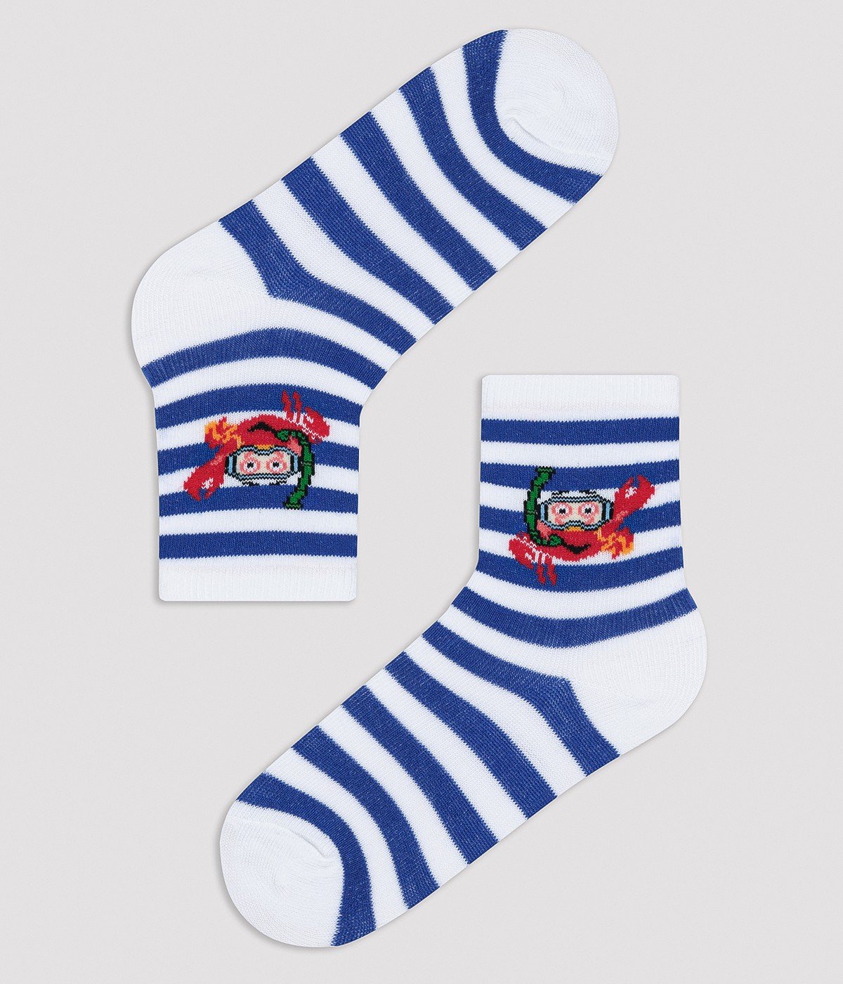 Boys Animal Printed and Striped 3in1 Socket socks