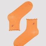 Orange Frill Socket Socks
