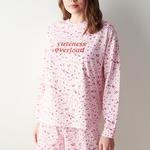 Bluza Pijama Think Pembe Sweatshirt