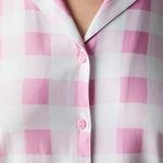 Gingham Pink Shirt Pant PJ Set