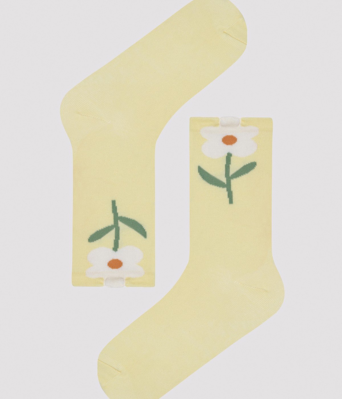 Yellow Flower Socket Socks