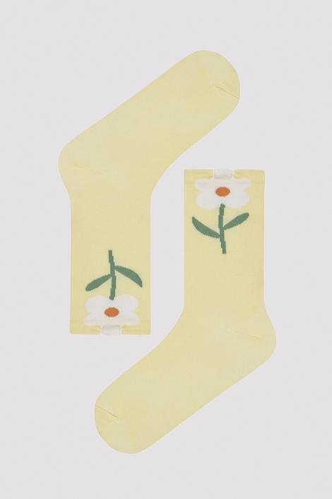 Yellow Flower Socket Socks