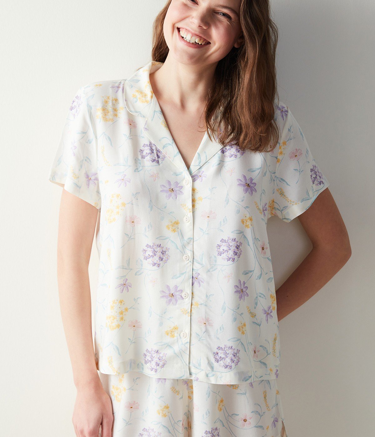 Spring Dream Short Sleeve Shirt Shorts Pyjamas Set