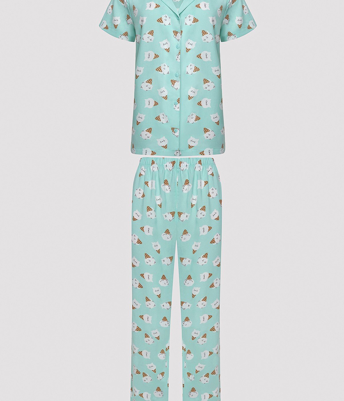 İce Cream Short Sleeve Shirt Pants Pyjamas Set