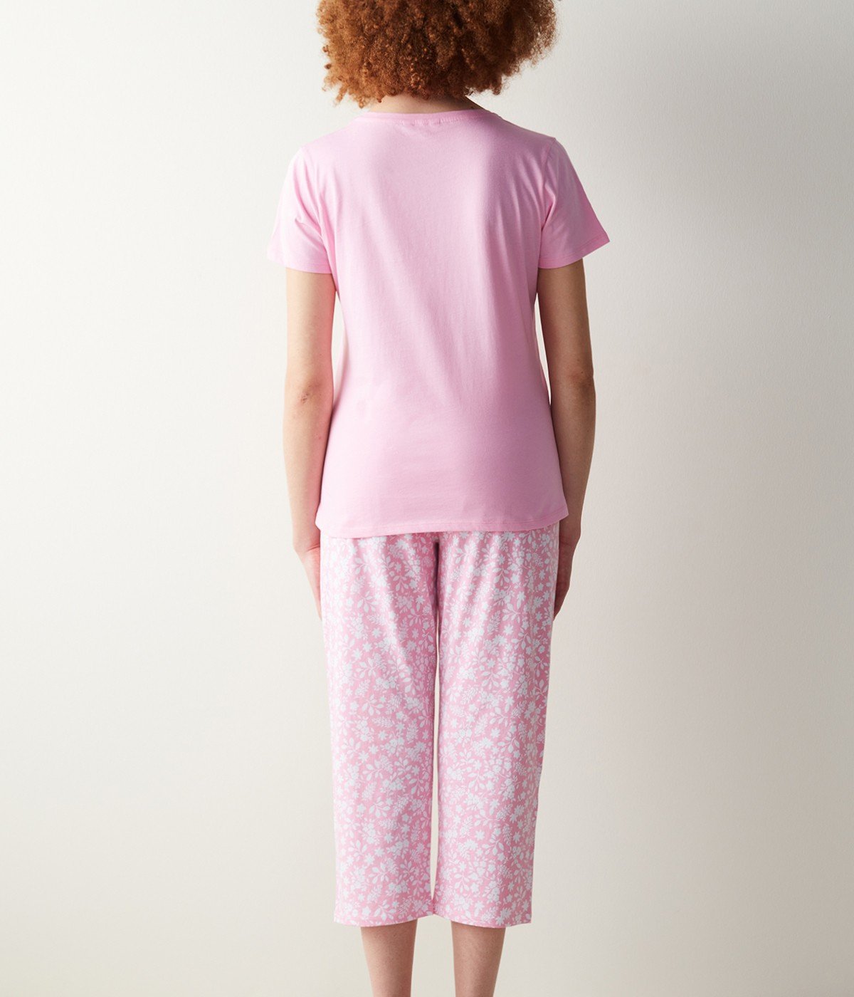 Set Pijama Ent Love Pink Capri