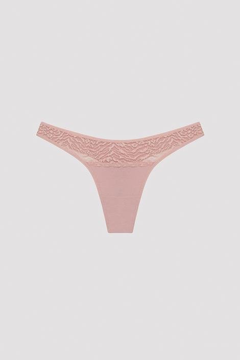 Coral Vibes Lacy Detailed 3in1 Thong