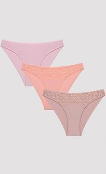 Chilot Slip Coral Vibes Lacy Detailed 3Buc