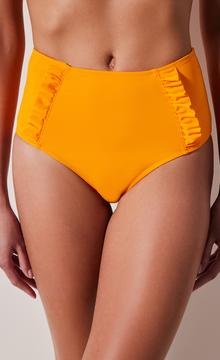 High Ruffle Orange Bikini Bottom