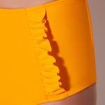 High Ruffle Orange Bikini Bottom