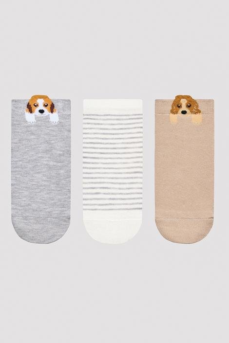 Dog Detail 3in1 Liner Socks