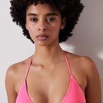 Triangle Neon Pink Bikini Top
