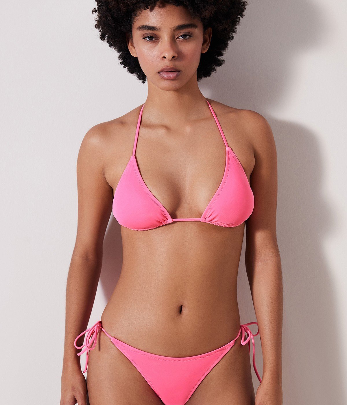 Sutien Bikini Triangle Neon Pink