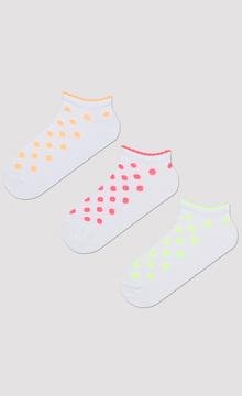 Neon Dotted 3in1 Liner Socks