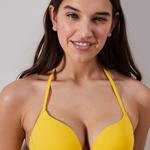 Pus Up Yellow Bikini Top