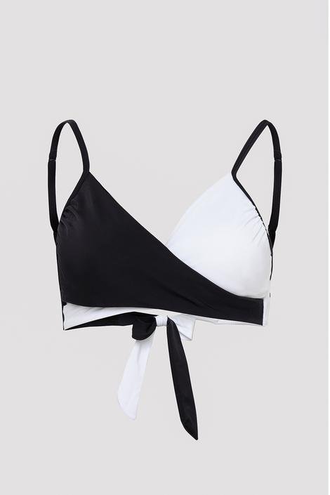 Yona Black and White Bikini Top