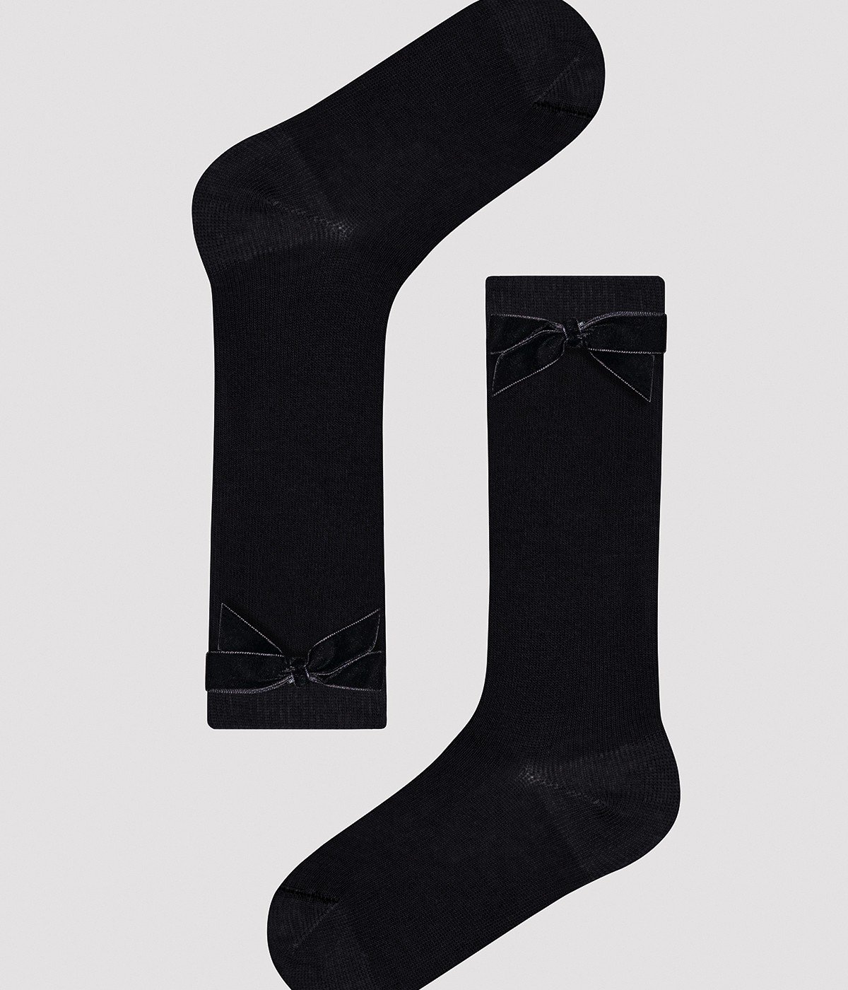 Girl Black Ribbon Sock