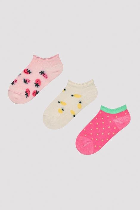 Girls Fruit 3in1 Liner Socks