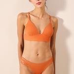 Brigett Push Up Orange Bralette Bikini Top