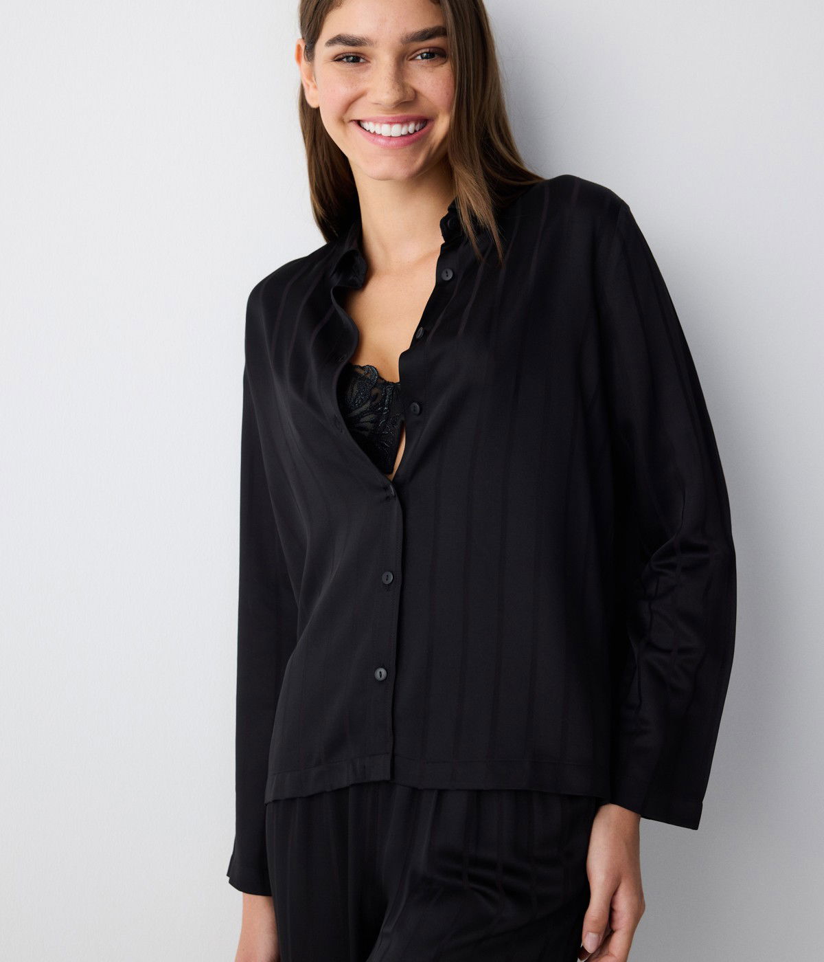 Carrie Dark Shirt Pant PJ Set