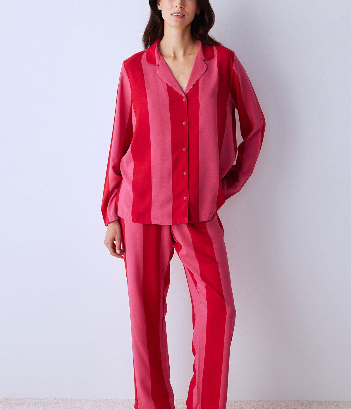 For You Striped Shirt Pant PJ Set
