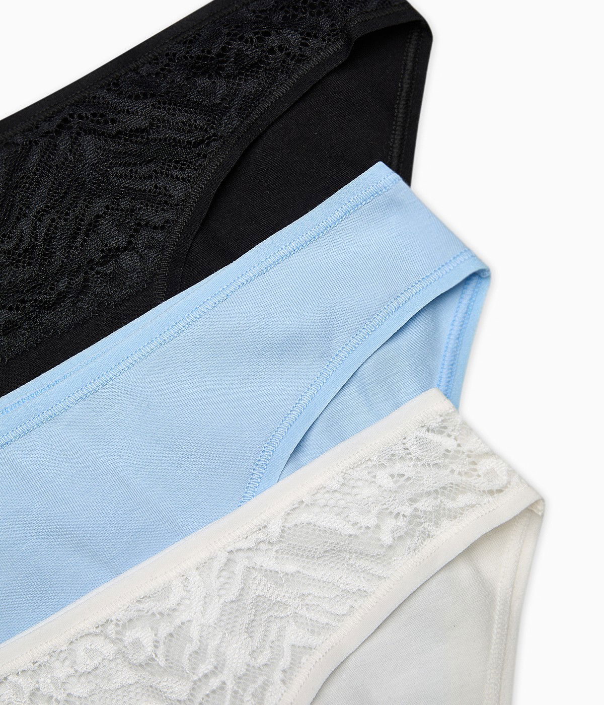 Chiloti Soft Pastel Tones Lacy Detailed 3 Buc Slip