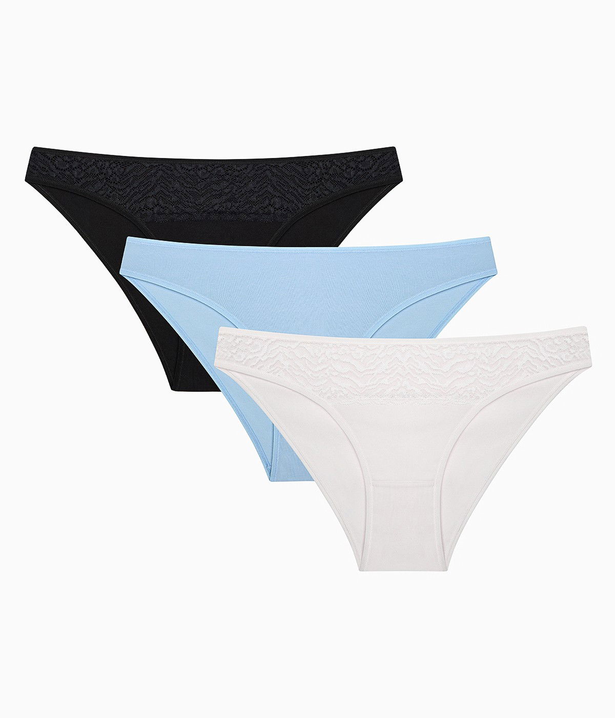 Chiloti Soft Pastel Tones Lacy Detailed 3 Buc Slip