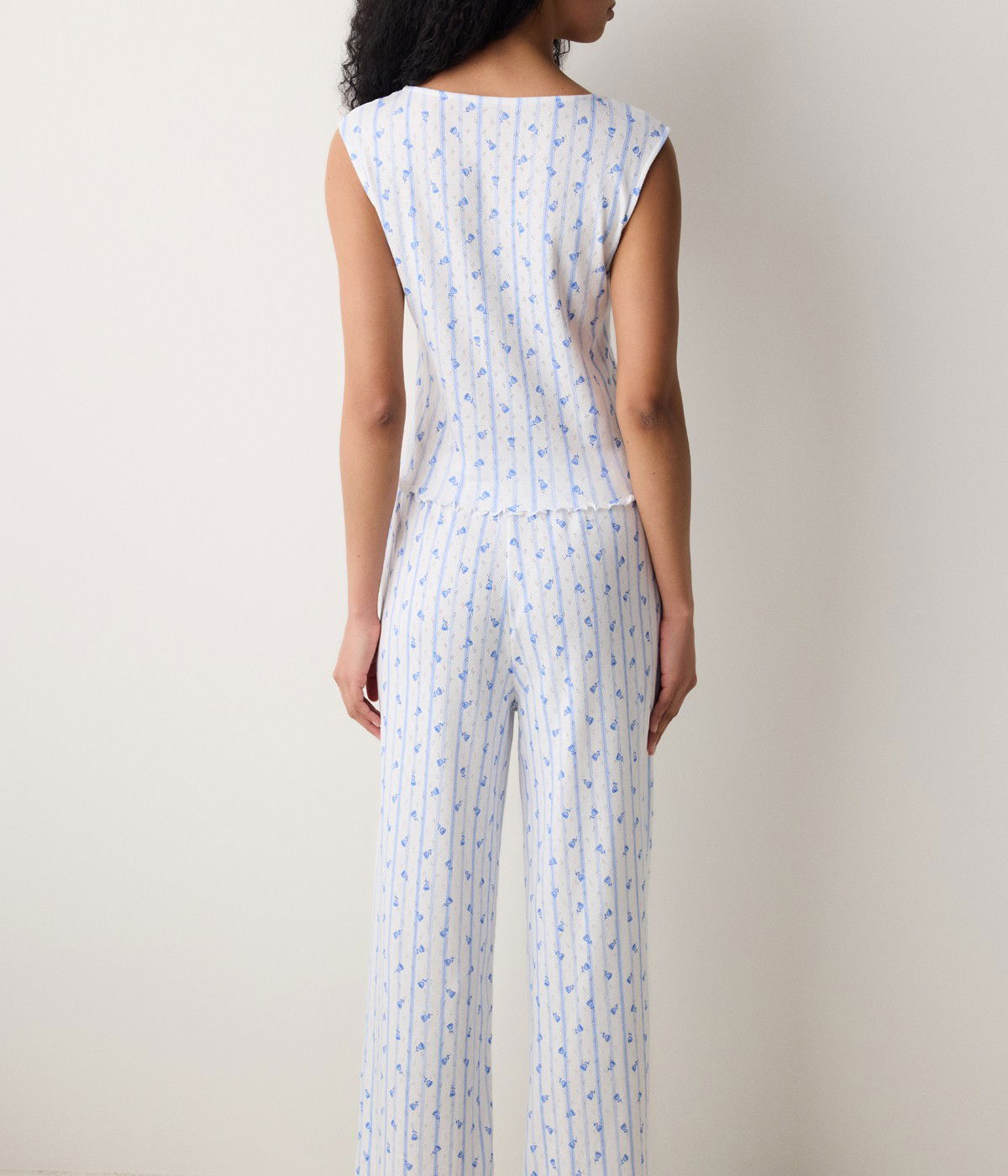 Roses Printed Pointel Athlete PJ Top