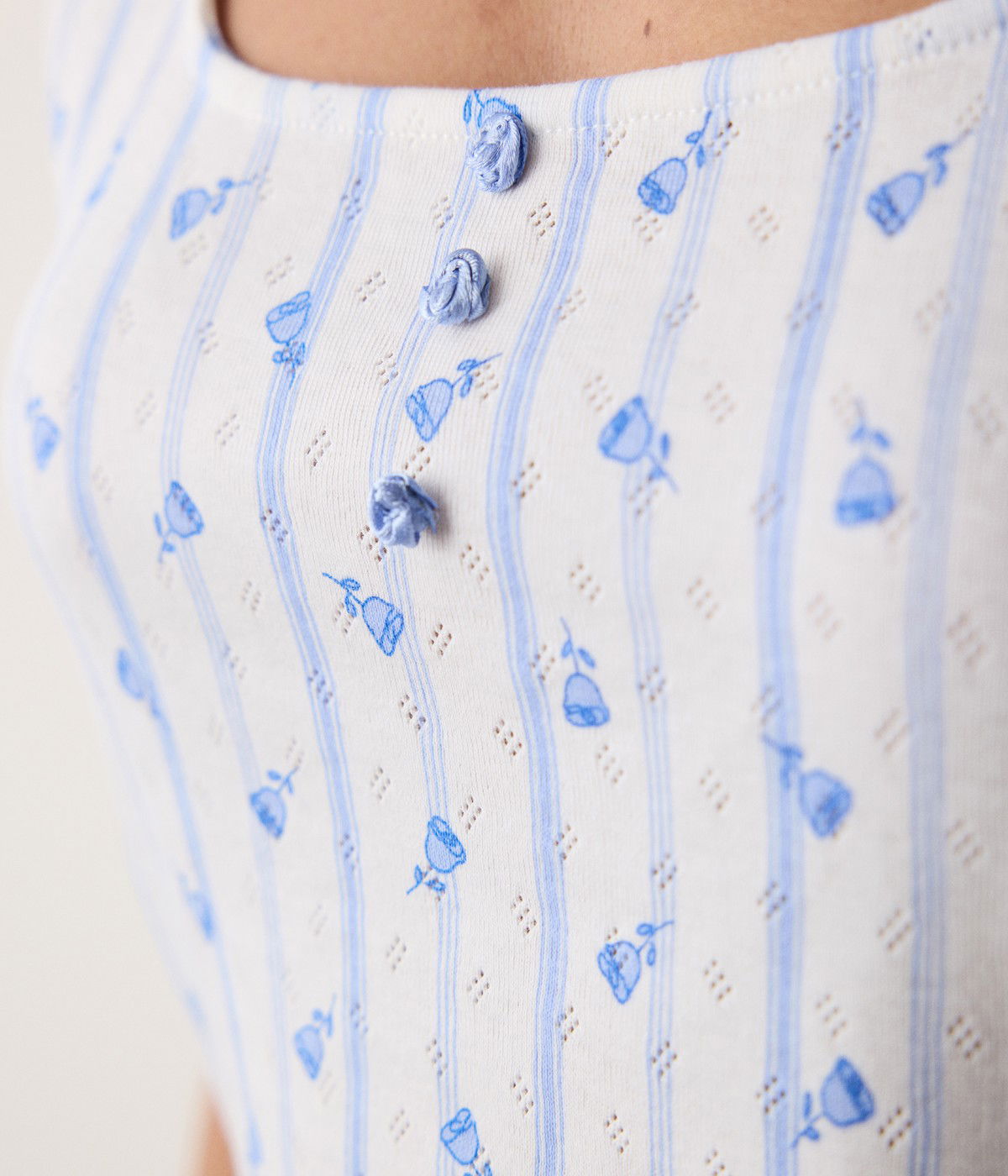 Roses Printed Pointel Athlete PJ Top