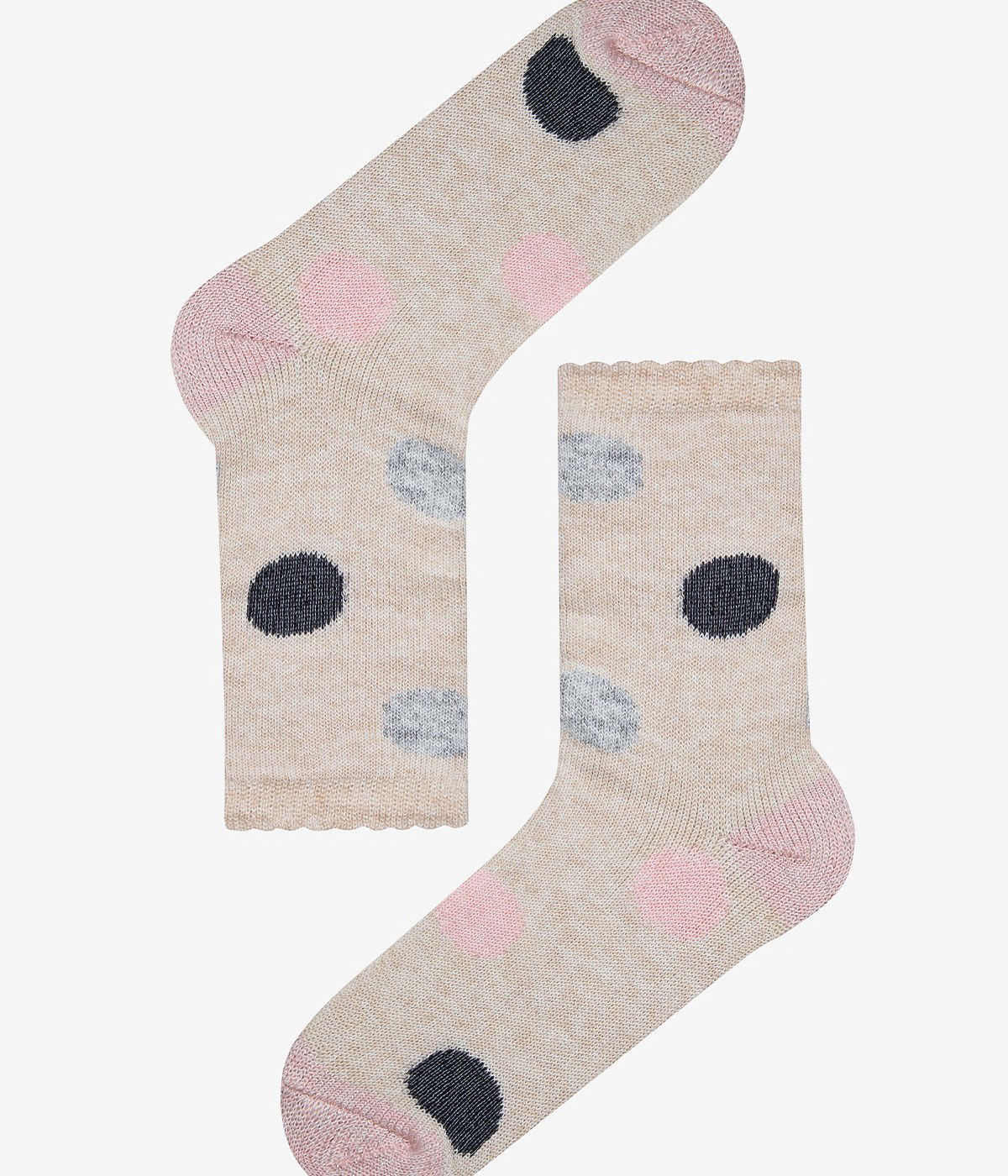 Warm Big Dot 2in1 Socket Socks